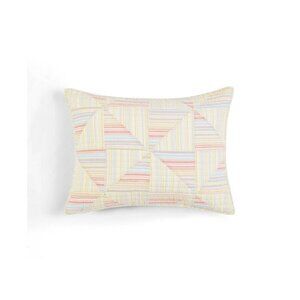 Martha Stewart Collection Flora Fauna Yarn Dye Patchwork cotton Standard Sham